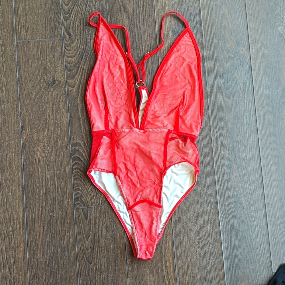 East n West red bathing suit